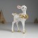 Polystone souvenir "Deer white with a bell" 10x5x15 cm