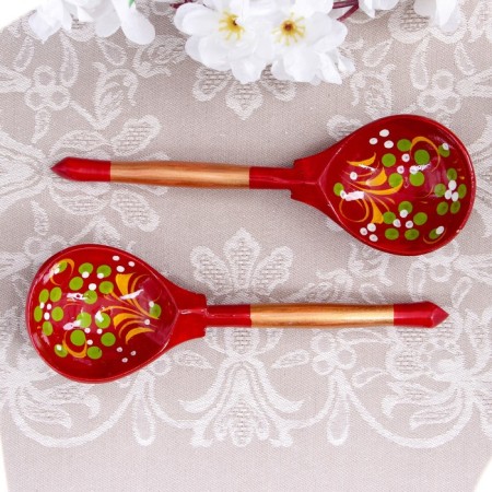 Spoon "rubella", dining room, 19 × 6 cm, Khokhloma, mix-3
