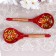 Spoon "rubella", dining room, 19 × 6 cm, Khokhloma, mix