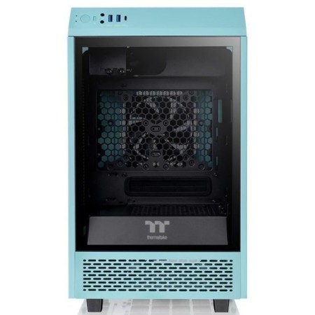 The Tower 100 Turquoise, Miniitx, 1x120mm, 3x140mm, 2XUSB 3.0, Audio Bott PSU, without PSU 93719-1