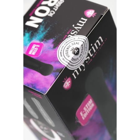 Mystim Right on Ron vibrator with electrical stimulation, 16.5 cm, silicone, black color-2