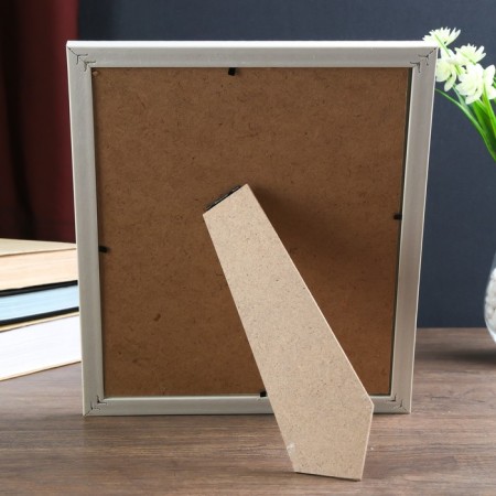 Photo frame plastic 20x25 cm "Valentine" white with a gold drawing 28x23 cm-3