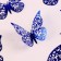 Set for decorating "Butterflies", 12 pieces, blue color