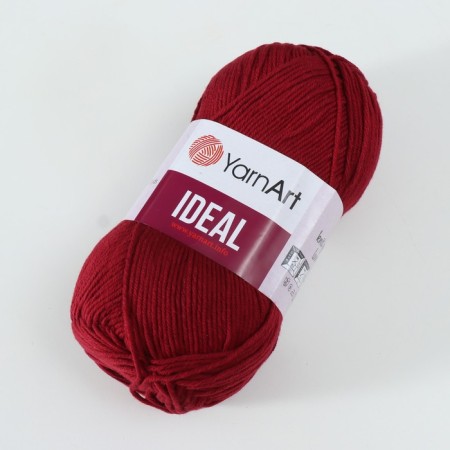 Yarn "IDEAL" 100% cotton 170m/50g (238 Bordeaux)-1