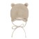 A cap on ties with pompons Children's Amarobaby Pure Love Pompony, with a lining, size 42-44 cm, sand