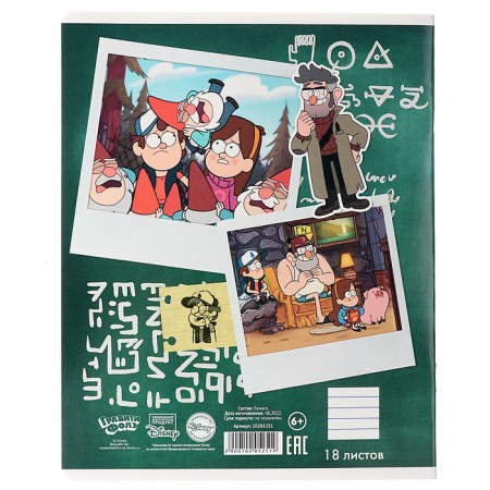 Notebook in a line of 18 sheets, 5 types of mix, cover coated cardboard, gravity farz-11