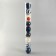 Set of balls plastic D-8 cm, 9 pcs "Melody" Disco stripes, white-blue