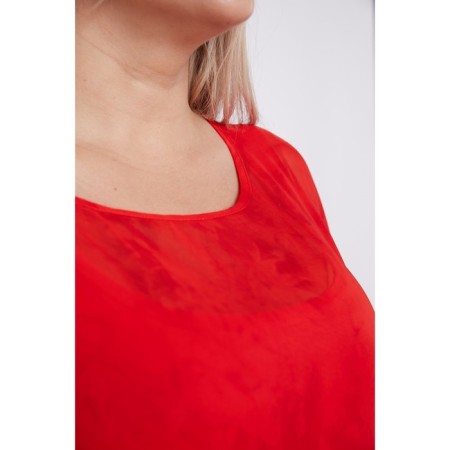 Women's dress, size 66, red color-4