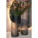 Decorative vase made of combined glass, 111 × 111 × 215 mm, color gray color