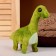 Soft musical toy "Dinosaurus", 20 cm, green color