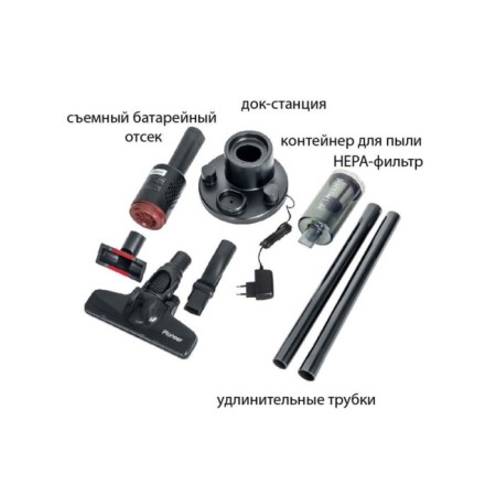 Pioneer VC454S vacuum cleaner, vertical, cyclone, 20W, 400 ml, black color-12