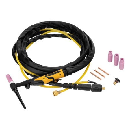 Welding burner Denzel Tig WP17V 93643, direct connection to the cylinder, 4 meters