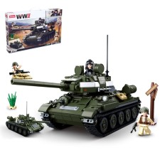 Designer Army of the Second World War “The Battle T34-85 Battle Tank, 2 assembly options, 687 parts