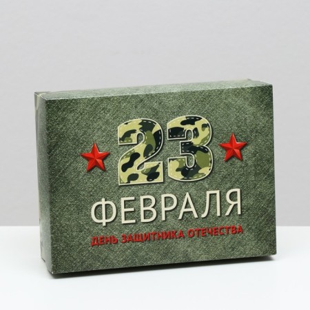 Gift box "Defender of the Fatherland Day", 16.5 x 12.5 x 5.2 cm