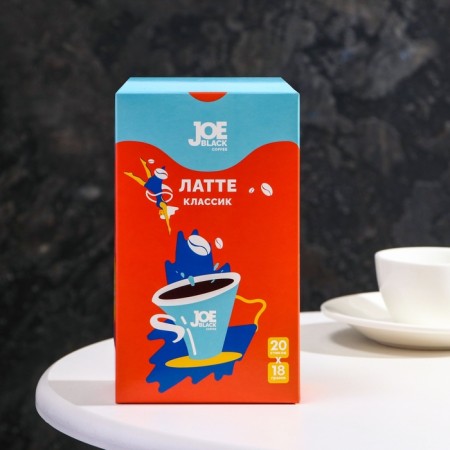 Soluble Coffee drink Joe Black Coffee 3 in 1 "Latte Classic", 18 g-1