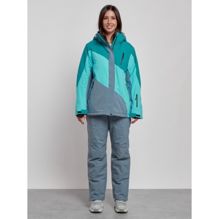 Ski costume female winter, size 58, dark green color