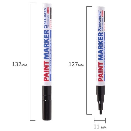 Marker-color (lacquer) 2.0 Brauberg Professional Plus, Nitro-base, Alum, Black 151439-13