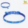 Two -layer collar with fastx "Multi -colored bones" 30 x 1 cm, blue
