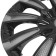 Wheel caps R16 Tornado, silver-black carbon