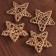 Decor for creativity from the vine "Star" set of 4 pcs., Size 1 pc. - 6.5 cm, color gold