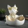 Buldog Candy Candlestone stand is white, 20x18x21cm