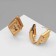 Earrings Metal "Chord" rhombus, color gold