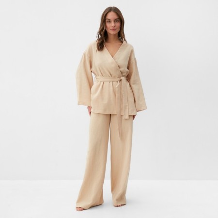 Female set (smell, trousers) KAFTAN BASIC Size 40-42, beige-2