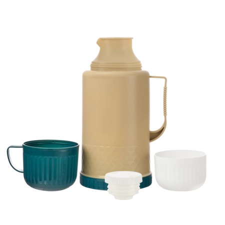 Thermos 1.2 l, with a glass flask, retains heat 18 hours, 15 x 28 cm, beige-2