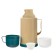 Thermos 1.2 l, with a glass flask, retains heat 18 hours, 15 x 28 cm, beige