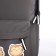 Young backpack from textiles on lightning, waterproof, 4 pockets, color gray color