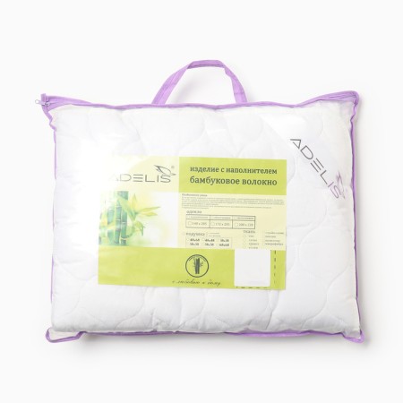 Bamboo blanket 140x205 cm, white, microfiber, 150 g/m, PE 100%-3