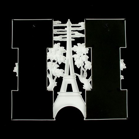 Photo frame in 6 photos 10x15 cm "Eiffel Tower in the clouds" White 41.5x48x2.5 cm-3