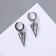 Piercing in the ear from titanium "ring" cone (set 2 pcs), silver color