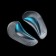 Suppinators for shoes, shock-absorbing, silicone, s (35-37 rr), steam, transparent/blue color