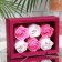 Soap roses, white and pink, set of 6 pcs.