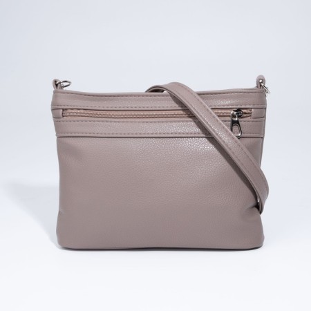 Cross-Bodi Bag on a zipper, beige color
