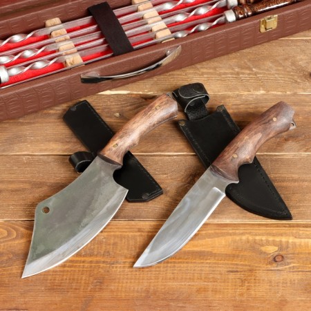 Set with skewers "Mountain Spirit" Case, Sharpura, two knives-15