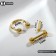 Pierce set "Trio" into an eyebrow, nose, labret, color gold