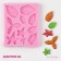 Mold Dolyana "Leaflets", silicone, 9 × 7.2 cm, pink color