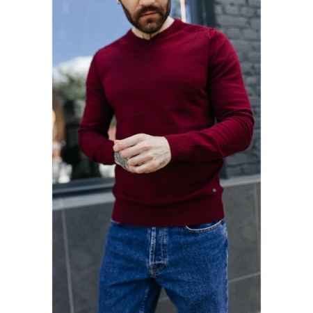 Jumper male ise, size 54, burgundy color-13