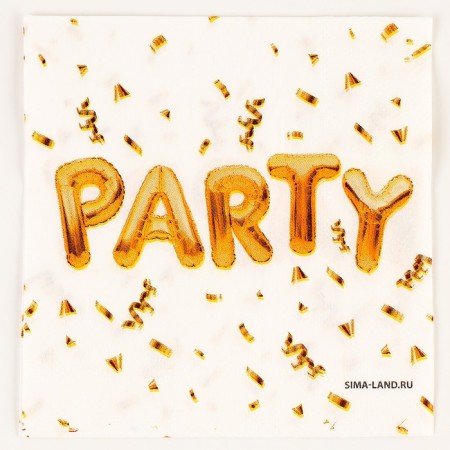 Paper napkins 25*25cm "Party" (set 20 pcs)-2