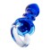 Sexus Glass anal plug, glass, blue color, 16 cm, d = 3.5 cm