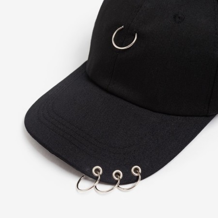 Women's cap Minaku with rings Black color, rr 56-58-3
