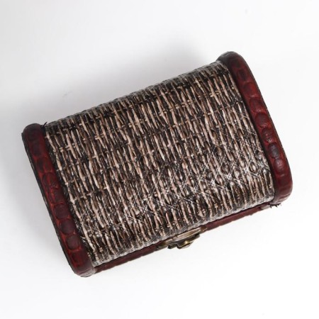 Casket wood chest "Romb braid" 8.5x12x8.5 cm-3