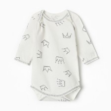 Боди Bloom Baby Короны с дл. рукавом, р. 62 см, молочный