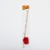 Testing "Fluff" on a wooden stick, with a bell, 36 cm, red