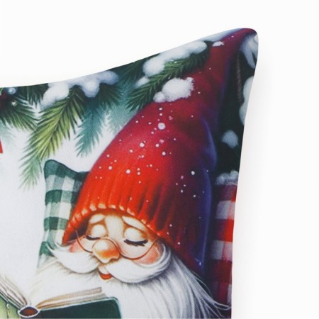 New Year. Decorative pillow 35x35cm, Hollofiber, Gabardin, PE100%-1