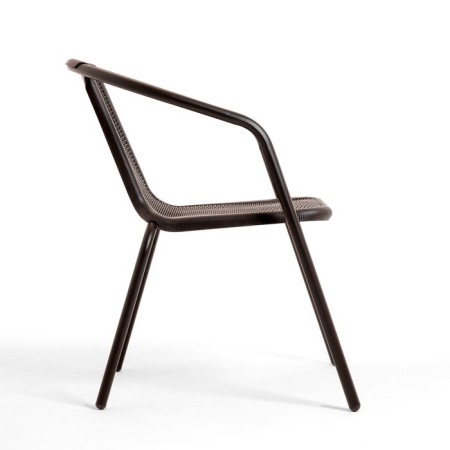 Set of garden furniture: table, 4 stools, black-9