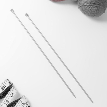 Knitting knitting needles, straight, with Teflon coating, D = 4 mm, 35 cm, 2 pcs-1