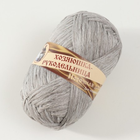 Yarn "NOSTOCE PRODUCATION" 100% polypropylene 200 ± 20m/50g set 2pcs (light gray, denim)-2